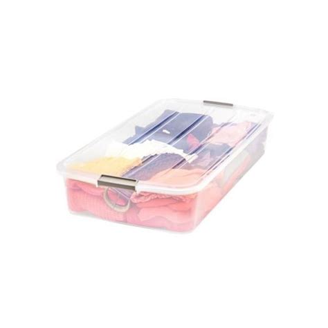 IRIS Medium 12.5 -Gallons ( 50 -Quarts ) Clear Weatherproof Underbed ...
