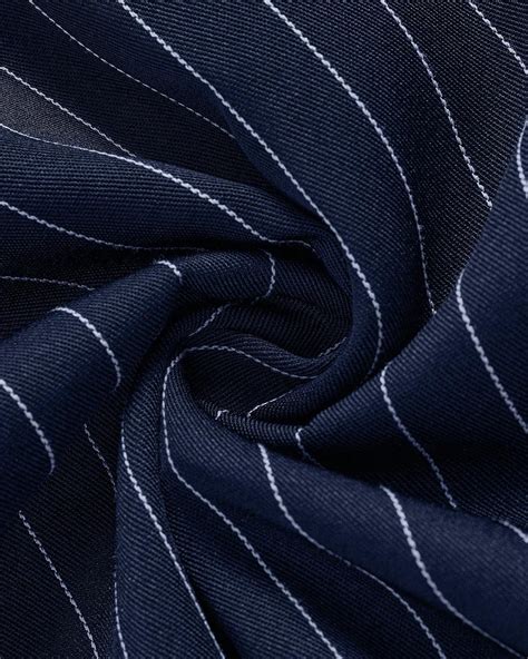 Navy Blue Casual Striped Tube Dress & Cropped Jacket Two-Piece Set ...
