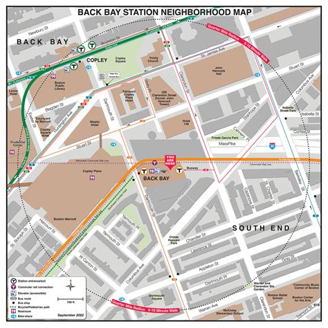MBTA Back Bay Station Neighborhood Map (Sept. 2022) – MBTAgifts