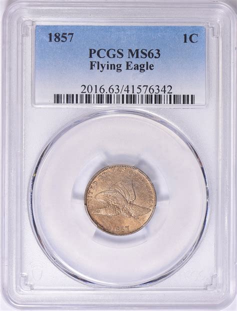1857 Flying Eagle Cent PCGS MS-63 (Item 1683773) | GreatCollections ...