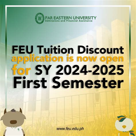 FEU TUITION DISCOUNT • Far Eastern University
