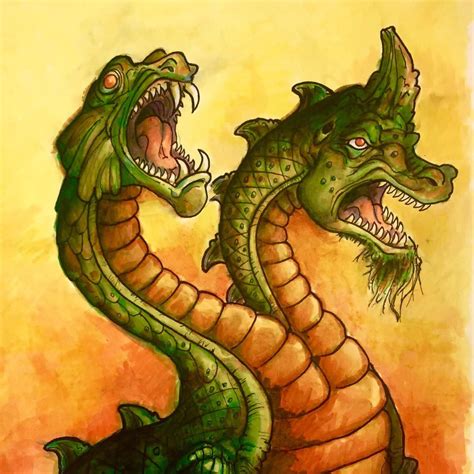 Two Headed Dragon Cartoon
