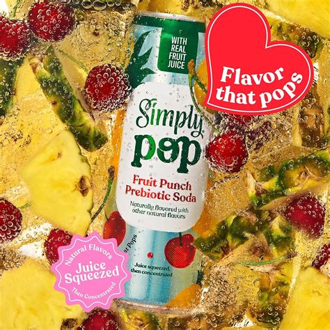Simply POP Prebiotic Soda Fruit Punch Cans, 12 fl India | Ubuy