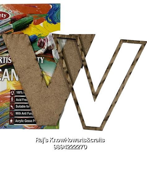 V-6inch 3d Mdf cutout alphabet – KnowHowArtCraft