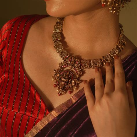Handcrafted 92.5 Silver Devi Mala Temple Necklace Chennai