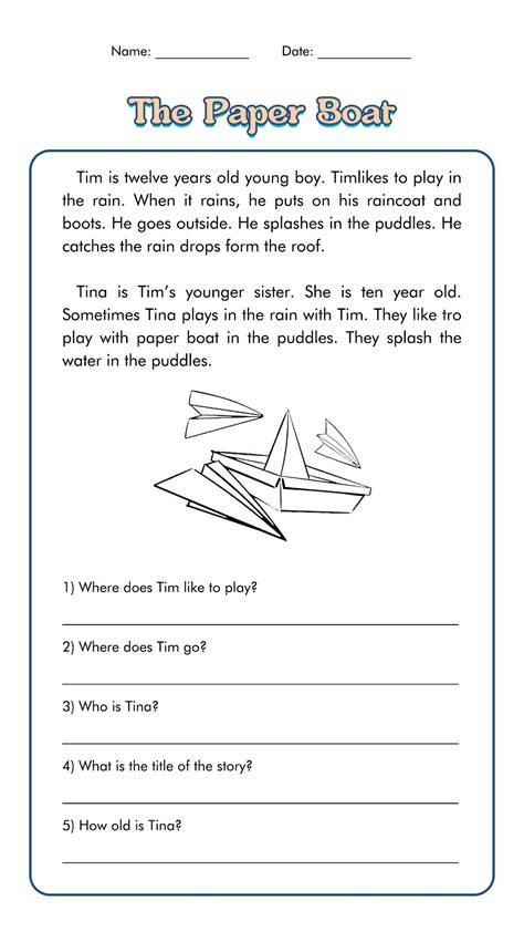 3rd Grade Reading Comprehension Worksheets, 3rd Grade Math Worksheets ...