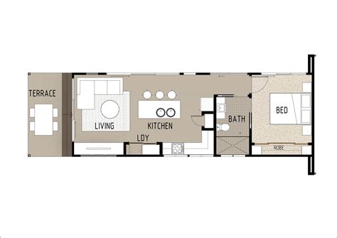 1 Bedroom Granny Flat Floor Plans. THE BULWER B GF1004-B . Modern ...
