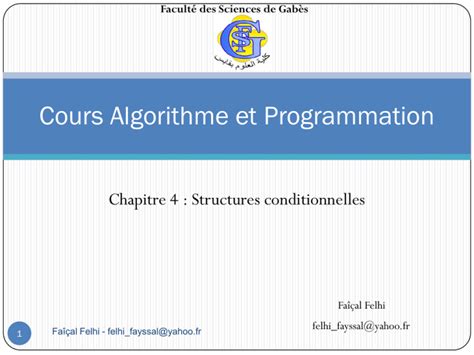 Image result for Algorithme Et Programmation Cours PDF