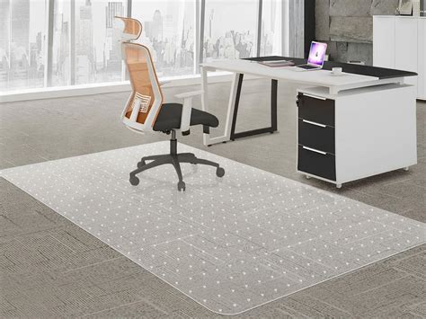 Extra Large Office Chair Mat for Carpeted Floors, 46" x 96" Clear Desk ...
