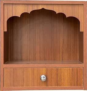 stymax Engineered Wood Wall Mounted Home Temple Puja Mandir Wooden ...