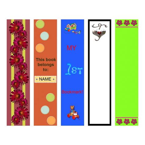 Free Printable Bookmark Templates: Design Yours! - Printables for Everyone