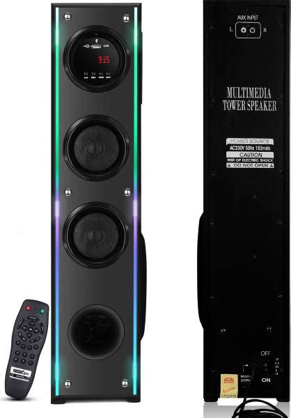 RZG 120W Wireless Bluetooth Tower Speaker 120 W Bluetooth Tower Speaker ...