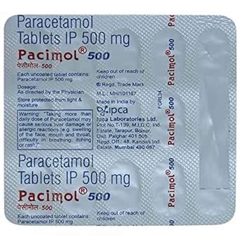 Pacimol 500Mg - Strip of 15 Tablets : Amazon.in: Fashion