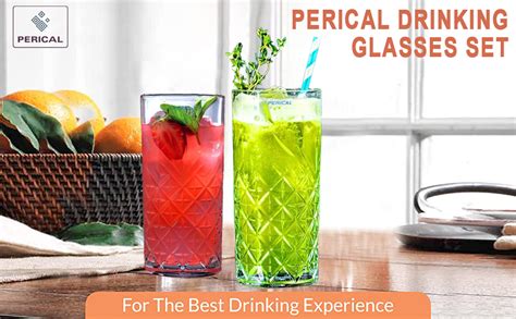 Buy PERICAL Water and Juice Glasses Set of 12, Transparent, 300ml ...