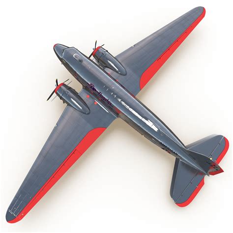Douglas DC 3 American Airlines Rigged 3D | 3D Molier International
