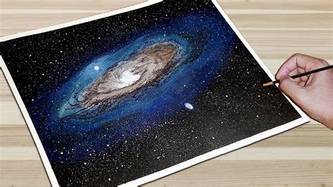 Andromeda Galaxy Drawing for Beginners | How to Draw Galaxy Step by ...