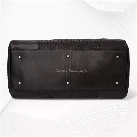Abra Woven Leather Duffel Bag Black – Luxury Handicrafts