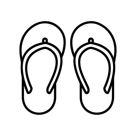Slippers Clipart Black And White