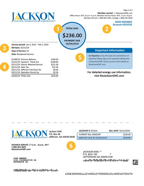 Jackson EMC | Explanation of Bill