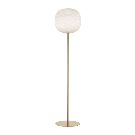 Foscarini Gem terra floor lamp, gold | Lights.co.uk
