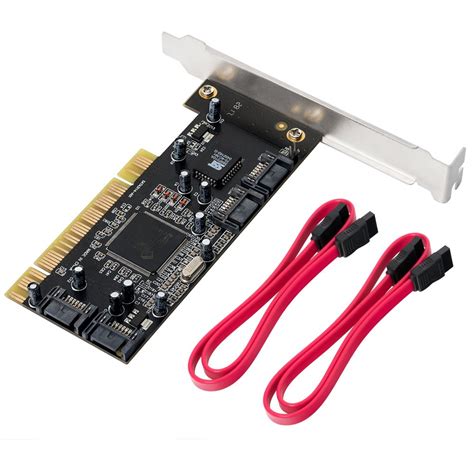 QNINE 4 Ports PCI SATA Raid Controller Internal Expansion Card with 2 ...