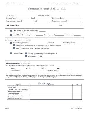 Fillable Online uscupstate Permission to Search Request Form Staff ...