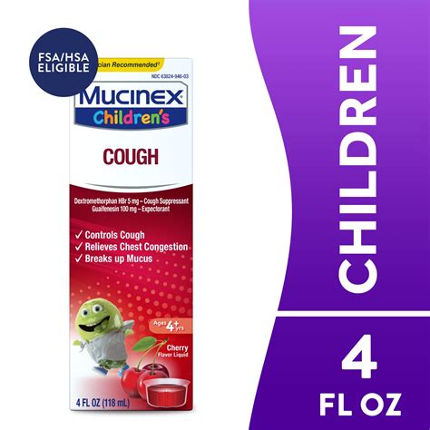 Mucinex Children's Cough Medicine, Liquid Cough Suppressant ...