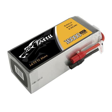 Tattu 16000mAh 30C 22.2V 6S Lipo Battery Pack With AS150+AS150 Plug ...