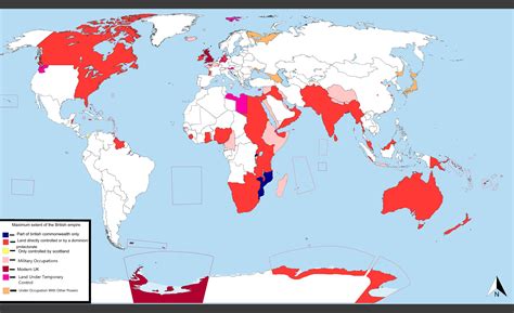 18th Century British Empire Map