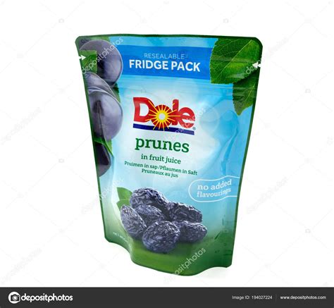 A Packet of Dole Prunes in a Recyclable Package – Stock Editorial Photo ...