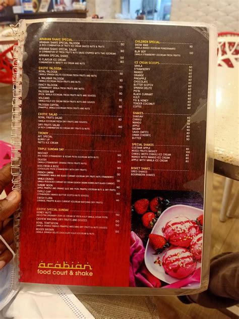 Menu at ARABIAN SHAKE & FOOD COURT, Kochi