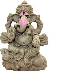 Kumhart Eco-Friendly Handcrafted Natural Mitti Clay Ganesha Idol For ...