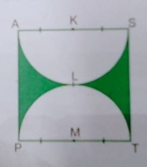 Find the area of the shaded region, if PAST is a square of side 14cm ...
