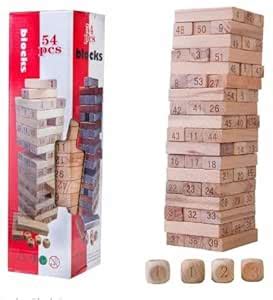 NARMADA CREATION (Wooden Block Game Wooden Blocks 48 Pcs 4 Dice ...
