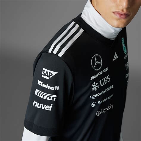 adidas MERCEDES - AMG PETRONAS FORMULA ONE TEAM DRIVER JERSEY - Black ...