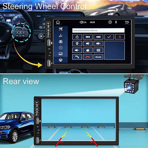 7 Inch Car Stereo Apple Carplay & Android Auto Camecho Radio 2 Din with ...