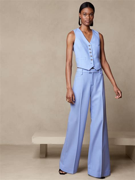 Lido Wide-Leg Italian Wool Pant | Banana Republic