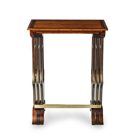 Fine and unusual nest of three Regency tables | BADA