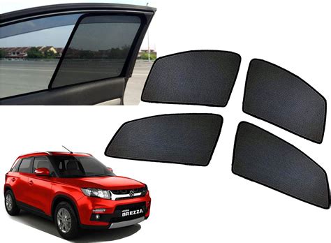 Able Zed Black Half Car Magnetic Sun Shade Curtains for Maruti Vitara ...