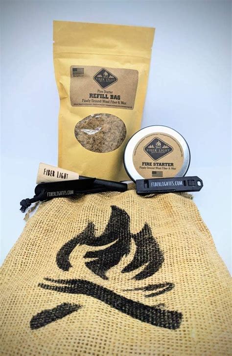 Buy Fiber Light Fire Starters Bundle, Water Resistant Natural Wood ...