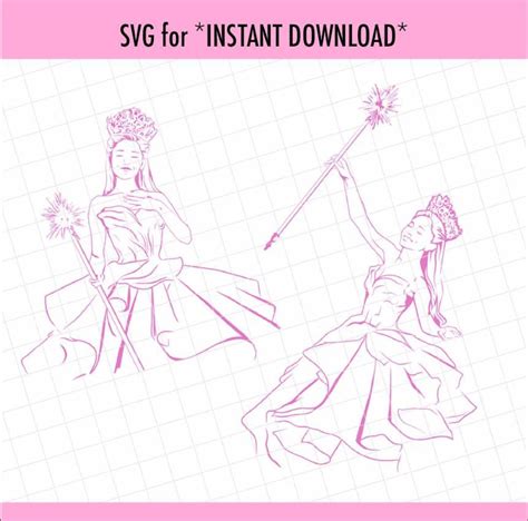 Glinda SVG Digital Download Wicked Art Sublimation Cricut Popular - Etsy