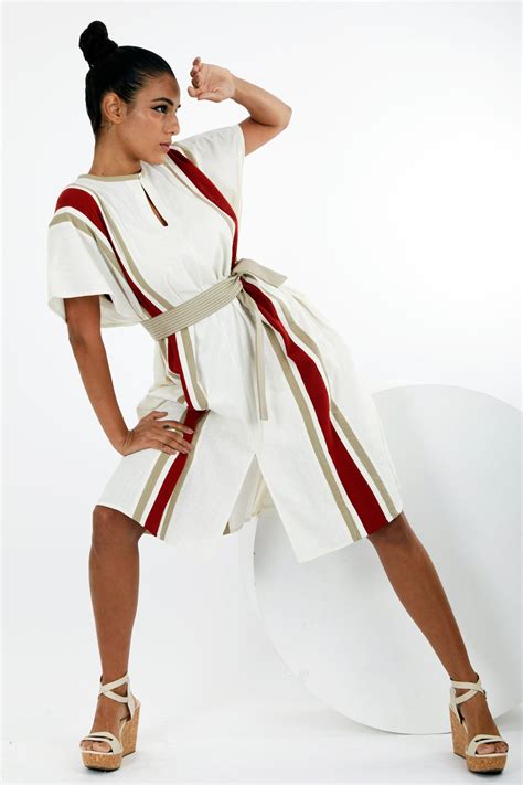 Fubu - Ivory Kaftan Dress with Short Belt – MADDER MUCH