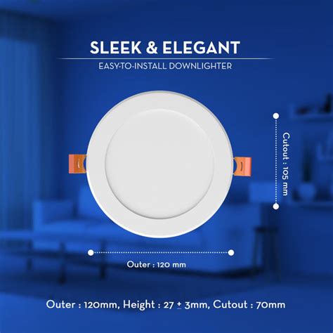 Home / Crompton Platina Star Slim 6W Round LED Panel Light | 3000K Warm ...