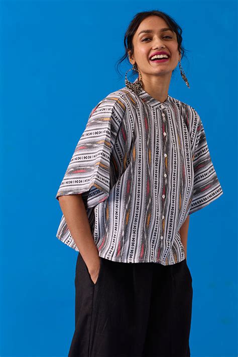 Okhai "Bandha" Hand-Embroidered Pure Cotton Shirt – Okhaistore