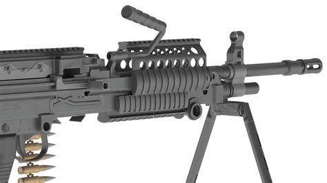 MK 48 Machine Gun Low Poly - 3D Model by frezzy