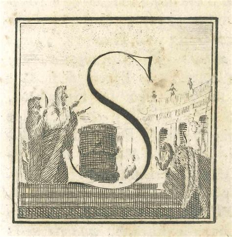 Unknown - Letter of the Alphabet S - Etching - 18th Century For Sale at ...