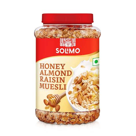 Amazon Brand - Solimo Honey and Raisin Muesli 1kg | Sweetened with ...
