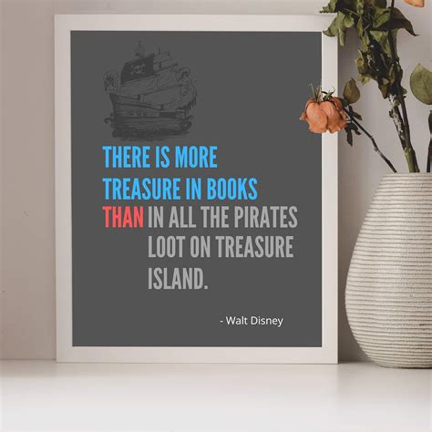 Buy Walt Disney Quotes Wall Art- “There Is More Treasure In Books” -8 x ...