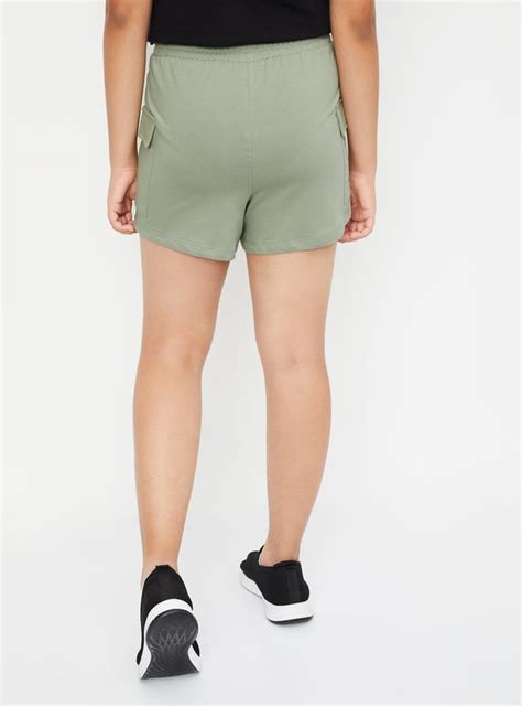 Buy Girls Knit Regular Fit Cargo Shorts Online at just Rs. 399.0 ...
