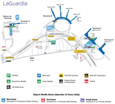 LaGuardia Airport Gate Map